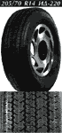Автошина 205/70 R14 ИД-220